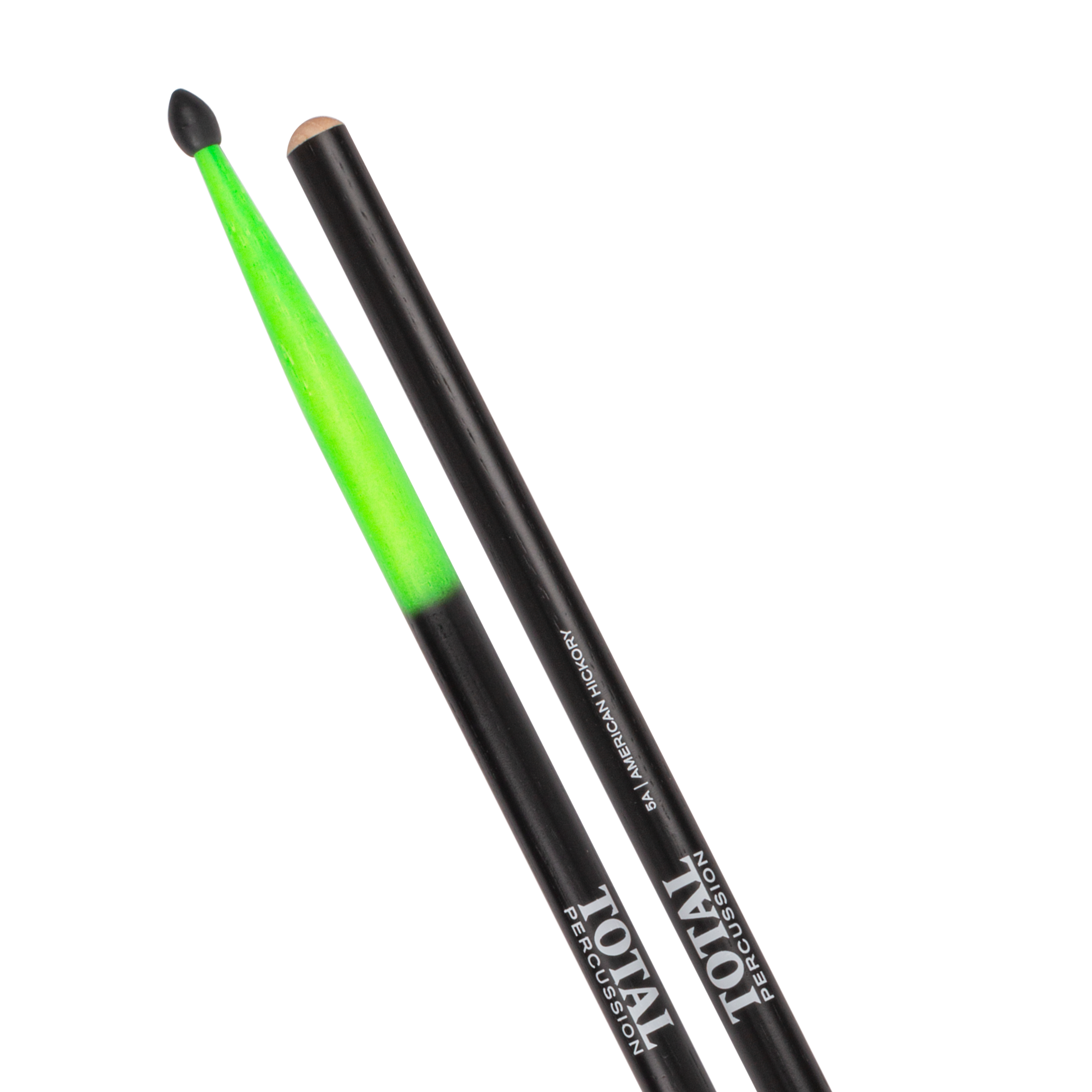Total Percussion | T5ANGB | Drum Sticks. | Black shading to green 10cm from tip end Total Percussion | T5ANGB | Drum Sticks. | Black shading to green 10cm from tip end